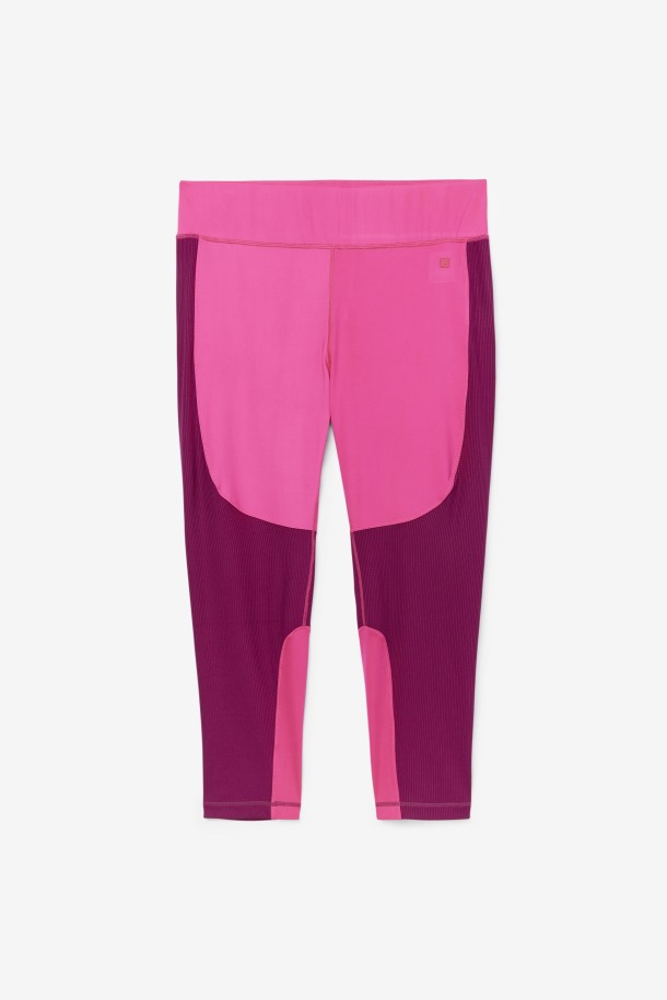 Legging Largo Texturizado Forza Rosa Brillante/magenta Violeta Fila Outlet
