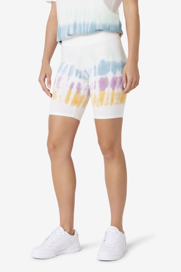 Pantalón Corto Ciclista Blanco Tie Dye Fila Outlets Taima Tie Dye