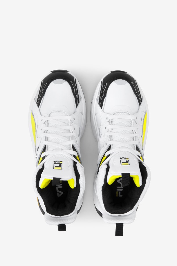 Fila Outlet Mujer Hallasan Mid Premium Blanco/negro/limón Tónico