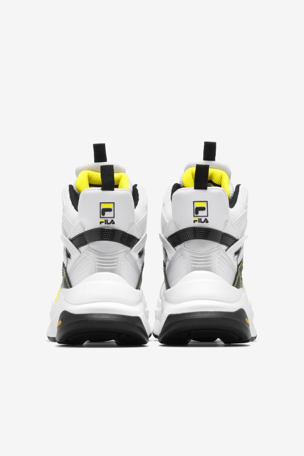 Fila Outlet Mujer Hallasan Mid Premium Blanco/negro/limón Tónico