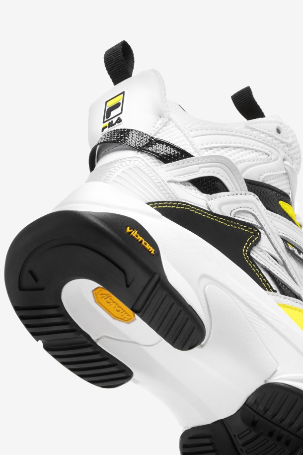 Fila Outlet Mujer Hallasan Mid Premium Blanco/negro/limón Tónico