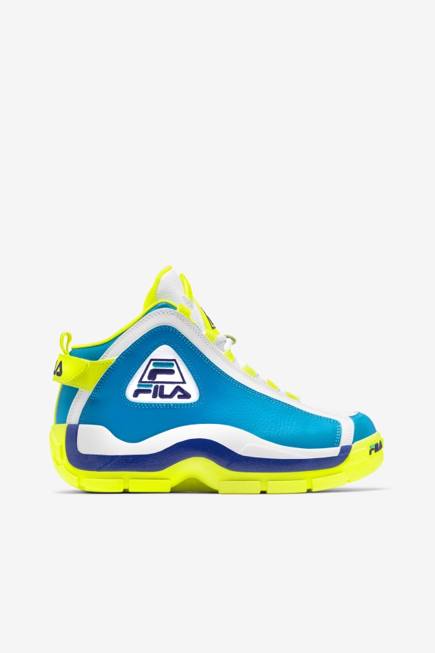 Azul Atómico/amarillo/blanco Mujer Grant Hill 2 Fila Outlet