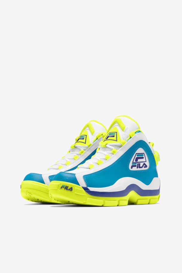 Azul Atómico/amarillo/blanco Mujer Grant Hill 2 Fila Outlet