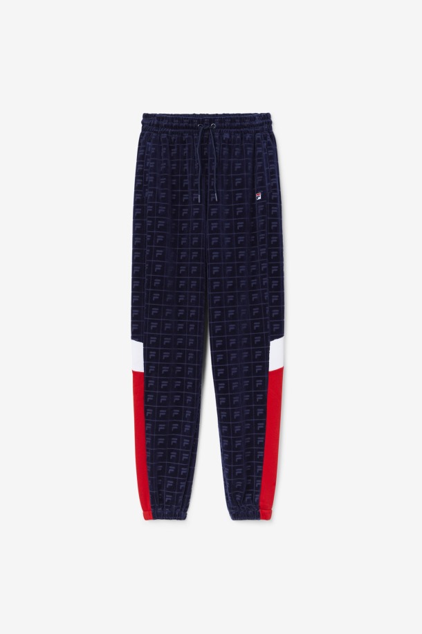 Azul Marino/rojo/blanco Helen Terciopelo Jogger Fila Outlet