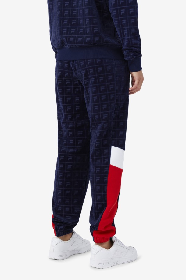 Azul Marino/rojo/blanco Helen Terciopelo Jogger Fila Outlet