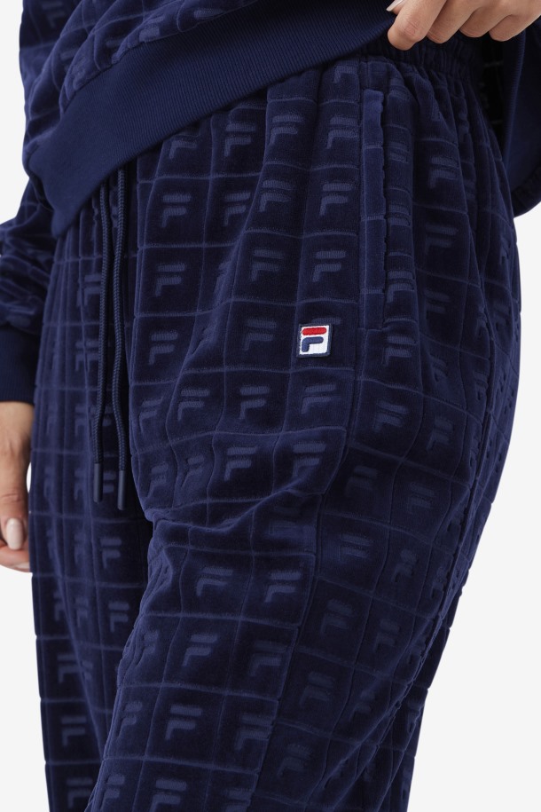 Azul Marino/rojo/blanco Helen Terciopelo Jogger Fila Outlet