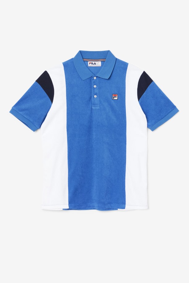 Astro Terry Polo Fila Outlets Fuerte Azul/blanco/azul Marino