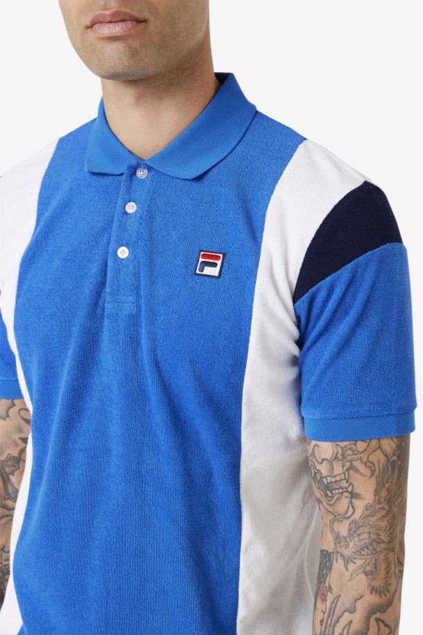 Astro Terry Polo Fila Outlets Fuerte Azul/blanco/azul Marino
