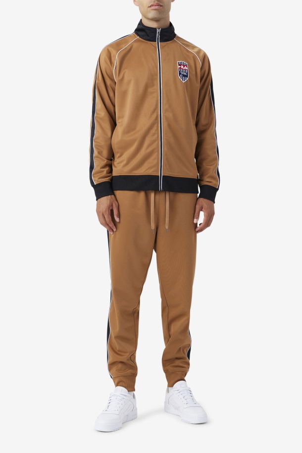 Pantalón De Chándal 2pac Marrón Tabaco/blanco Ofertas Fila