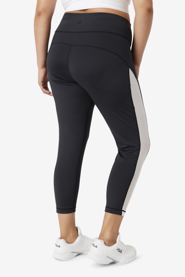 Leggins Forza Contraste 7/8 Fila Outlet Negro/blanco