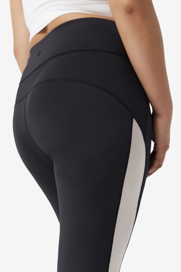 Leggins Forza Contraste 7/8 Fila Outlet Negro/blanco