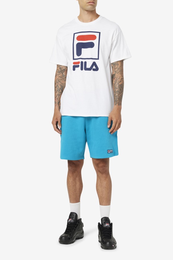 Camiseta Fila Outlets Stacked Blanco/azul Marino/rojo