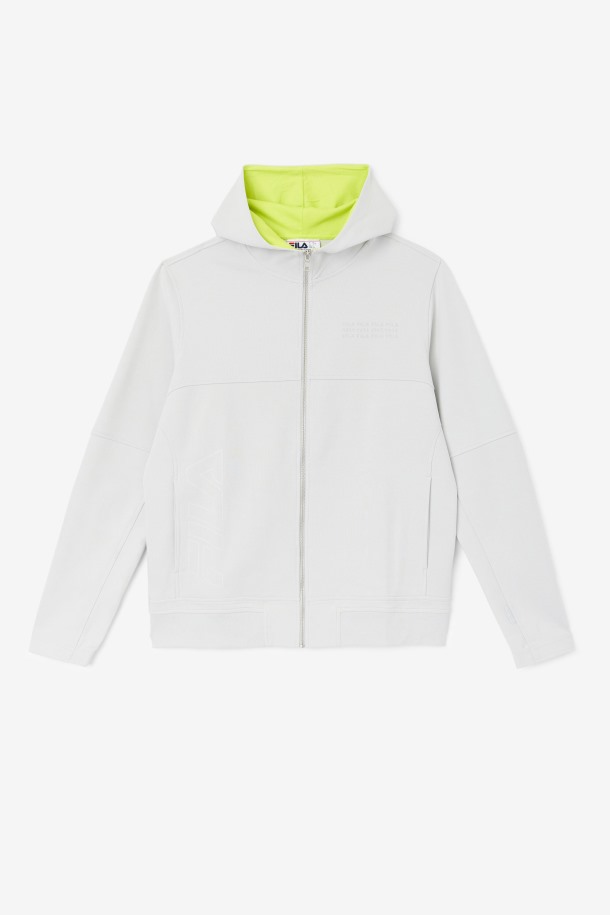 Kayra Full Zip Hoodie Fila Outlets Stone/lime Punch