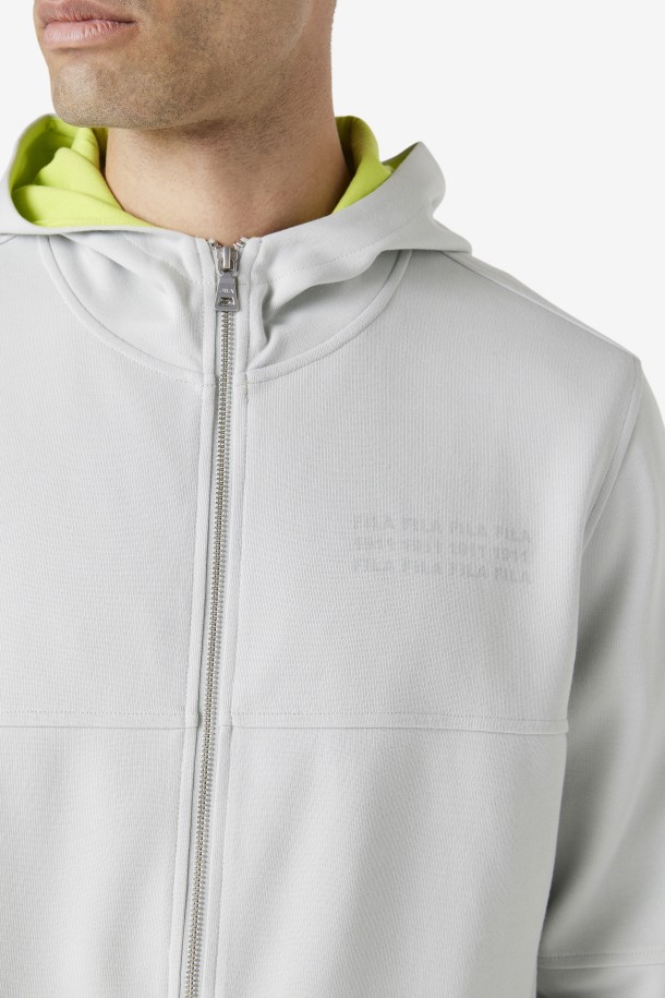 Kayra Full Zip Hoodie Fila Outlets Stone/lime Punch