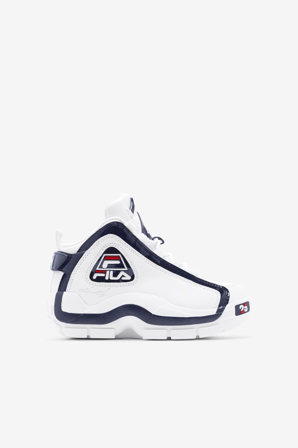 Blanco/azul Marino/rojo Fila Outlets Niños Pequeños Grant Hill 2 Edición Del 25 Aniversario
