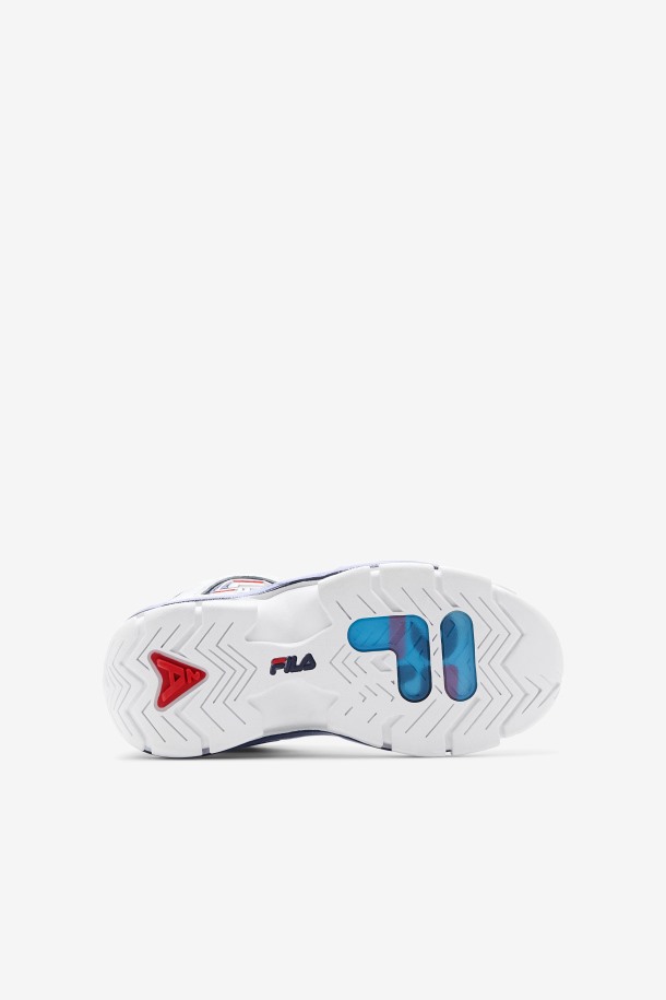 Blanco/azul Marino/rojo Fila Outlets Niños Pequeños Grant Hill 2 Edición Del 25 Aniversario