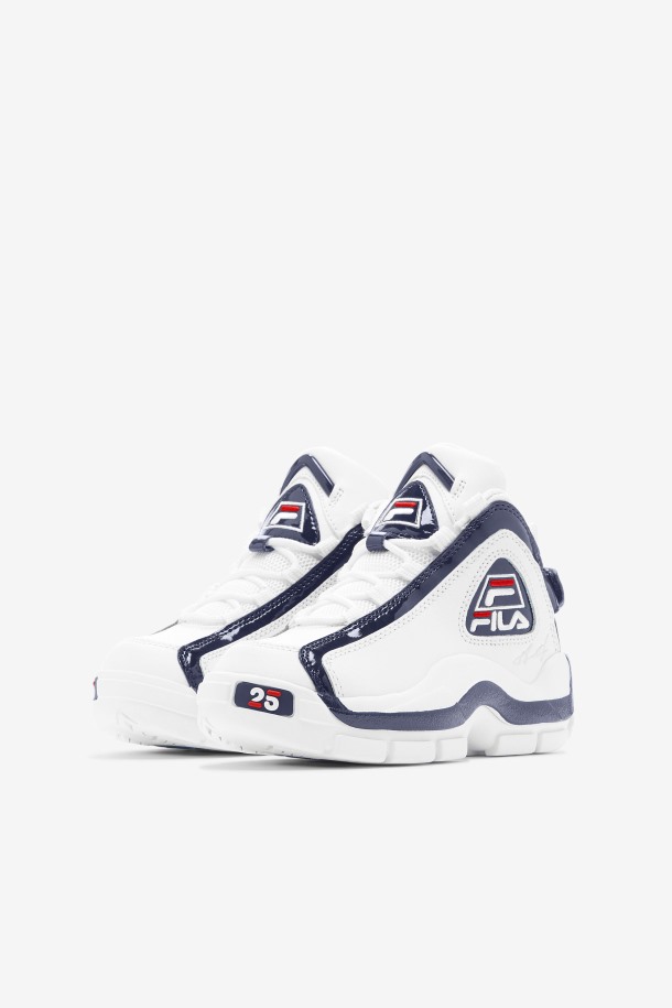Blanco/azul Marino/rojo Fila Outlets Niños Pequeños Grant Hill 2 Edición Del 25 Aniversario
