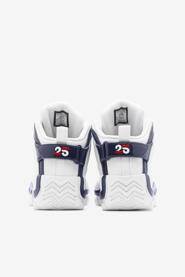 Blanco/azul Marino/rojo Fila Outlets Niños Pequeños Grant Hill 2 Edición Del 25 Aniversario