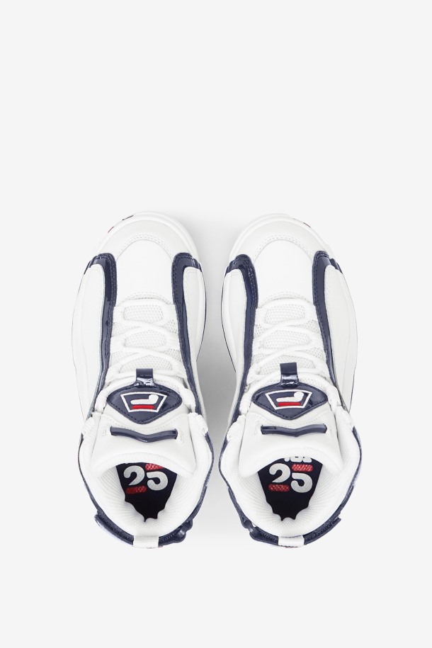 Blanco/azul Marino/rojo Fila Outlets Niños Pequeños Grant Hill 2 Edición Del 25 Aniversario