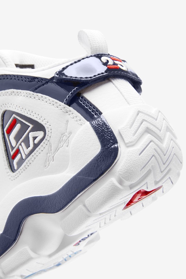Blanco/azul Marino/rojo Fila Outlets Niños Pequeños Grant Hill 2 Edición Del 25 Aniversario