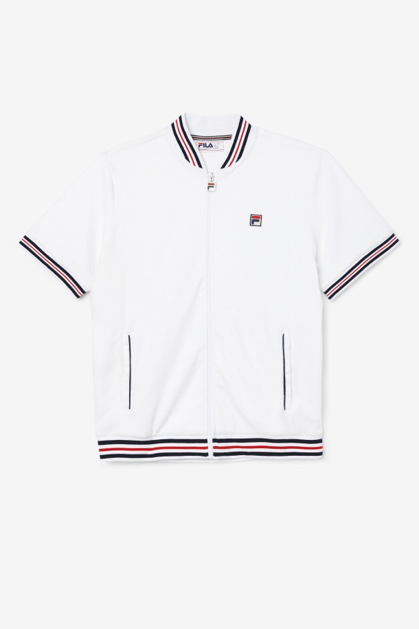 Chaqueta Terciopelo Blanco/marino Estudio Fila Outlet