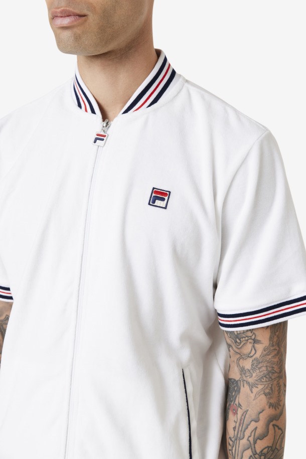 Chaqueta Terciopelo Blanco/marino Estudio Fila Outlet