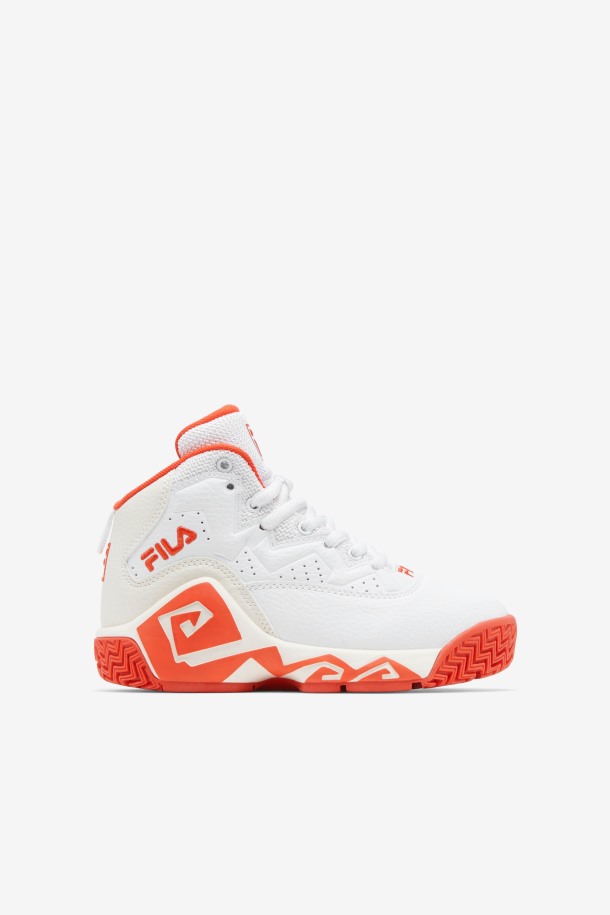 Fila Mb White/mandarin Red/gardenia Para Niños Pequeños Outlet