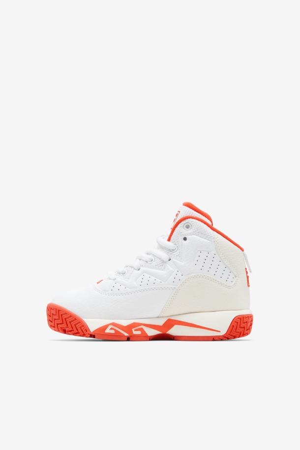 Fila Mb White/mandarin Red/gardenia Para Niños Pequeños Outlet