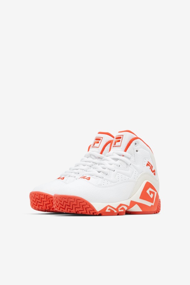 Fila Mb White/mandarin Red/gardenia Para Niños Pequeños Outlet