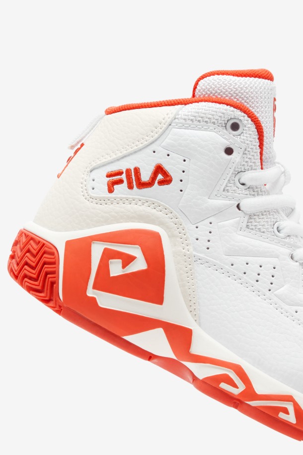 Fila Mb White/mandarin Red/gardenia Para Niños Pequeños Outlet