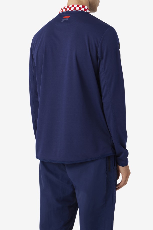 Camiseta De Manga Larga Bevans Park Azul Marino Ofertas Fila