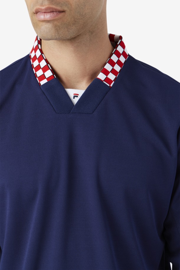 Camiseta De Manga Larga Bevans Park Azul Marino Ofertas Fila