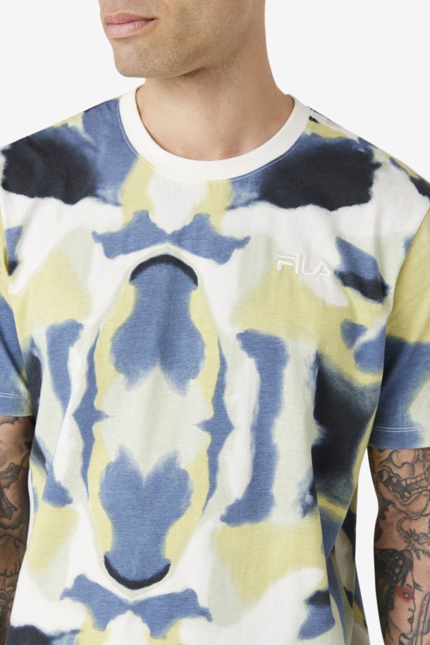 Camiseta Estampada Con Puntos De Cola De Pinceladas