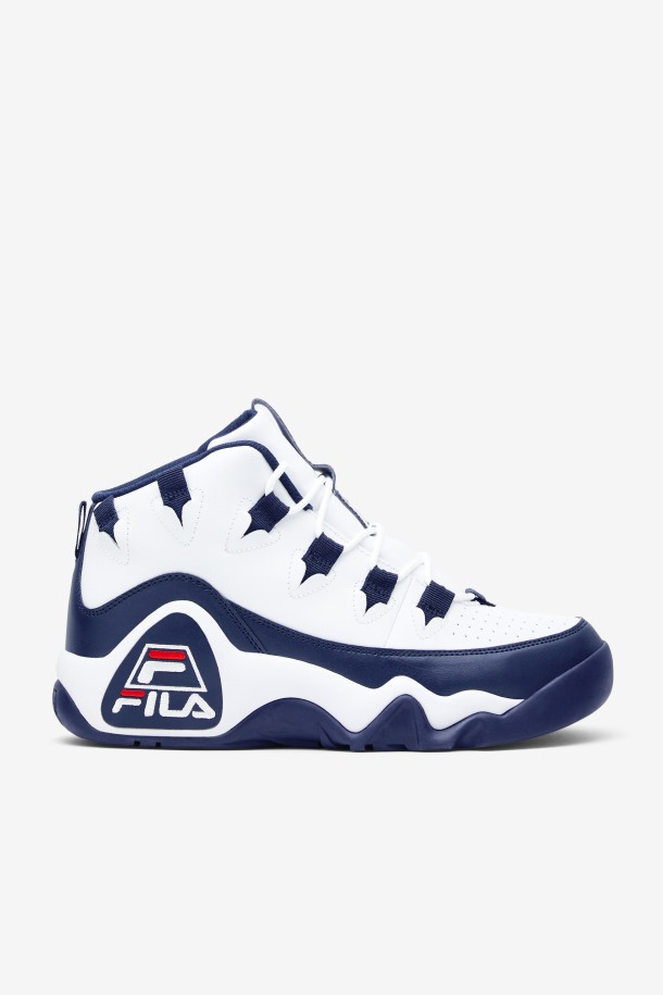 Fila Outlets Hombre Grant Hill 1 Blanco/azul Marino/rojo