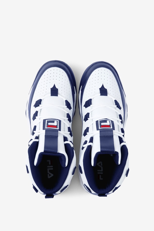 Fila Outlets Hombre Grant Hill 1 Blanco/azul Marino/rojo