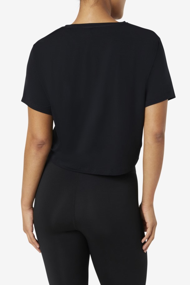 Crop Top Fi-lux High-low Negro Fila Outlet