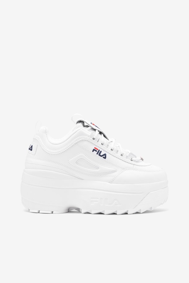 Blanco/azul Marino/rojo Fila Outlet Mujer Disruptor 2 Cuña