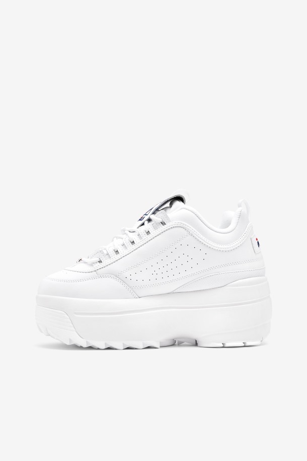Blanco/azul Marino/rojo Fila Outlet Mujer Disruptor 2 Cuña
