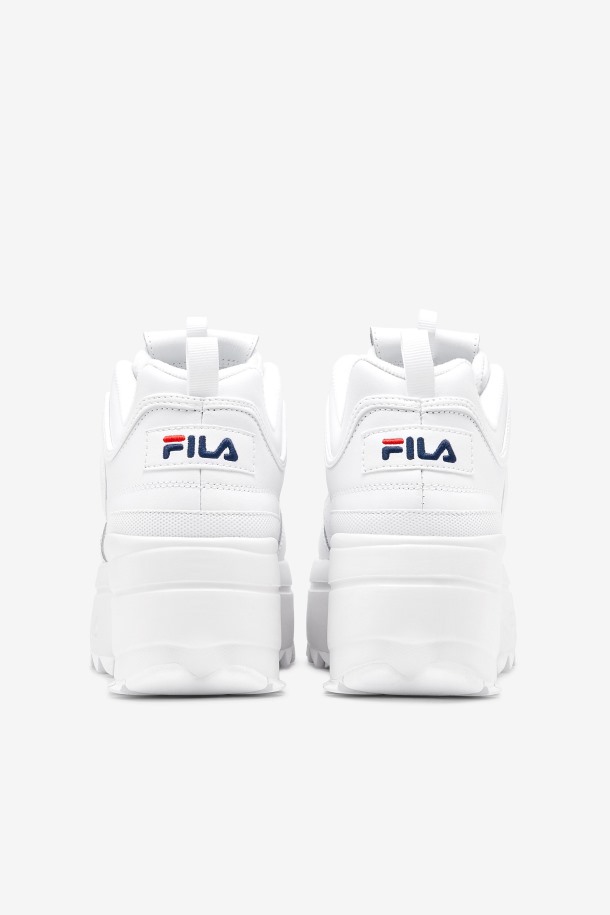 Blanco/azul Marino/rojo Fila Outlet Mujer Disruptor 2 Cuña