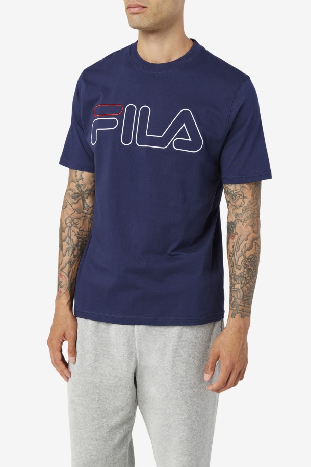 Camiseta Fila Outlets Borough Azul Marino/blanco/rojo