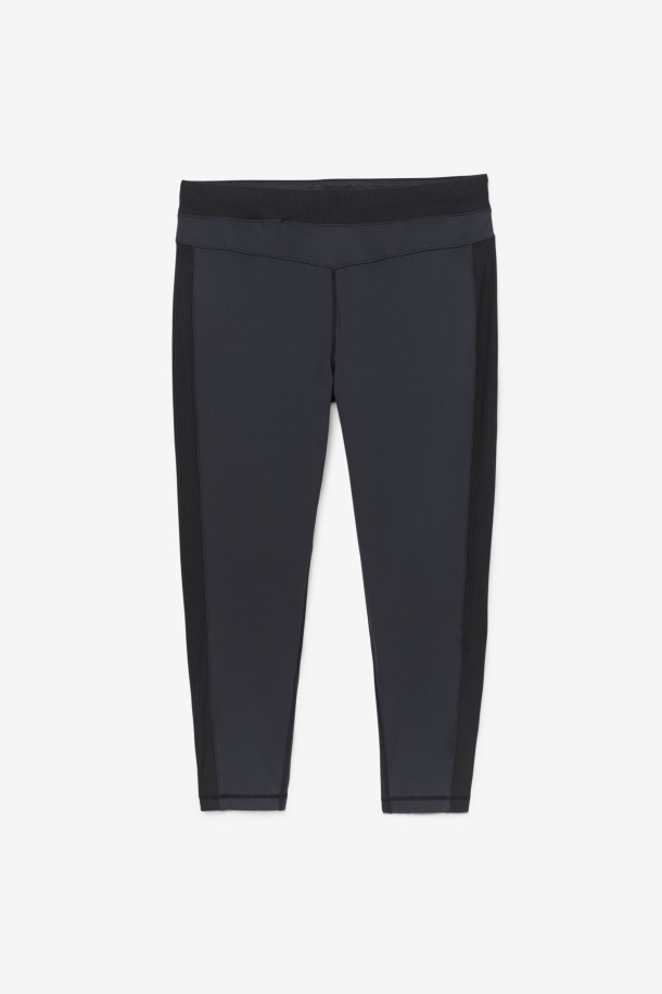 Legging Negro Tiro Alto Con Textura Forza De Queue Outlets