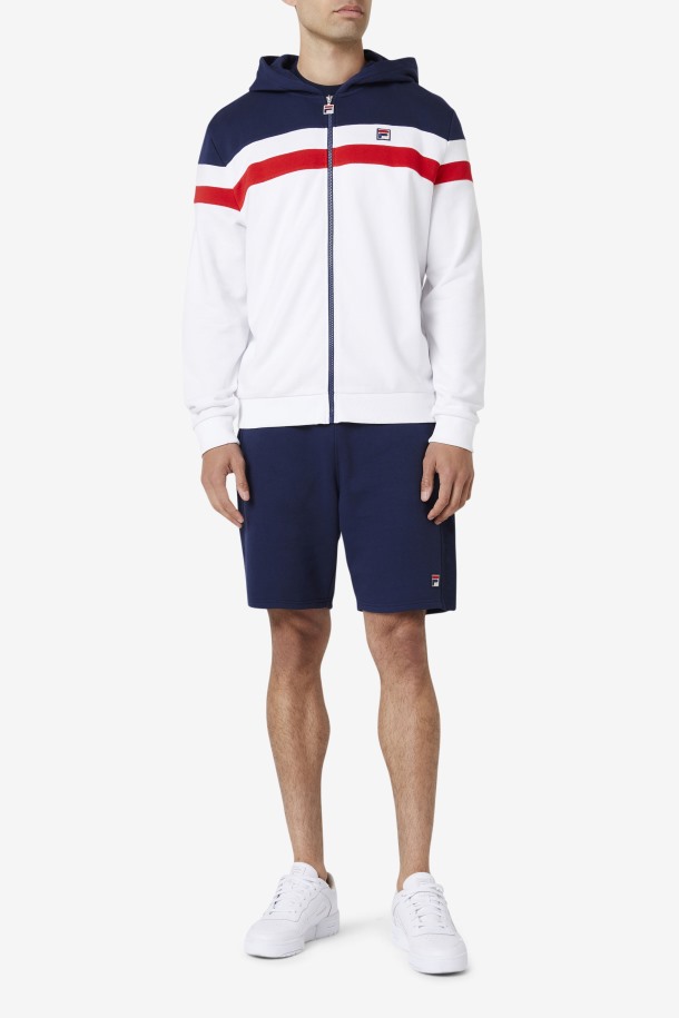 Blanco/azul Marino/rojo Fila Outlets Arlo Sudadera Con Capucha