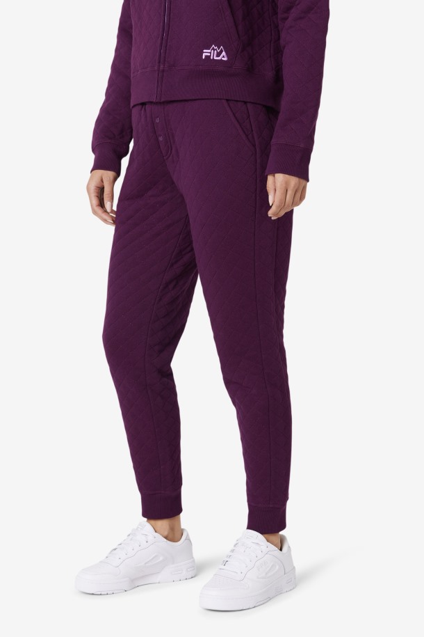 Finley Jogger Acolchado De Tiro Alto Remolacha En Escabeche/pétalo De Azafrán Fila Outlets