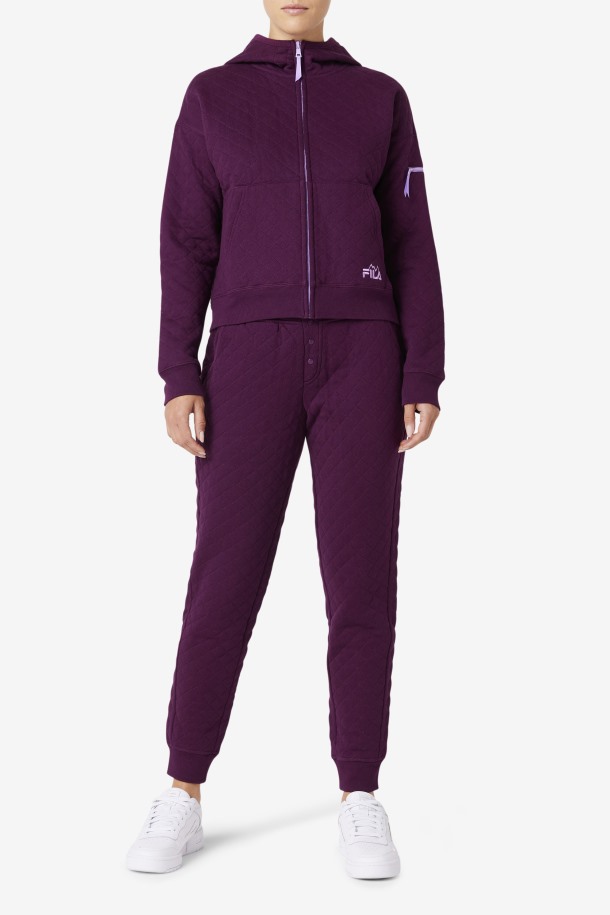 Finley Jogger Acolchado De Tiro Alto Remolacha En Escabeche/pétalo De Azafrán Fila Outlets