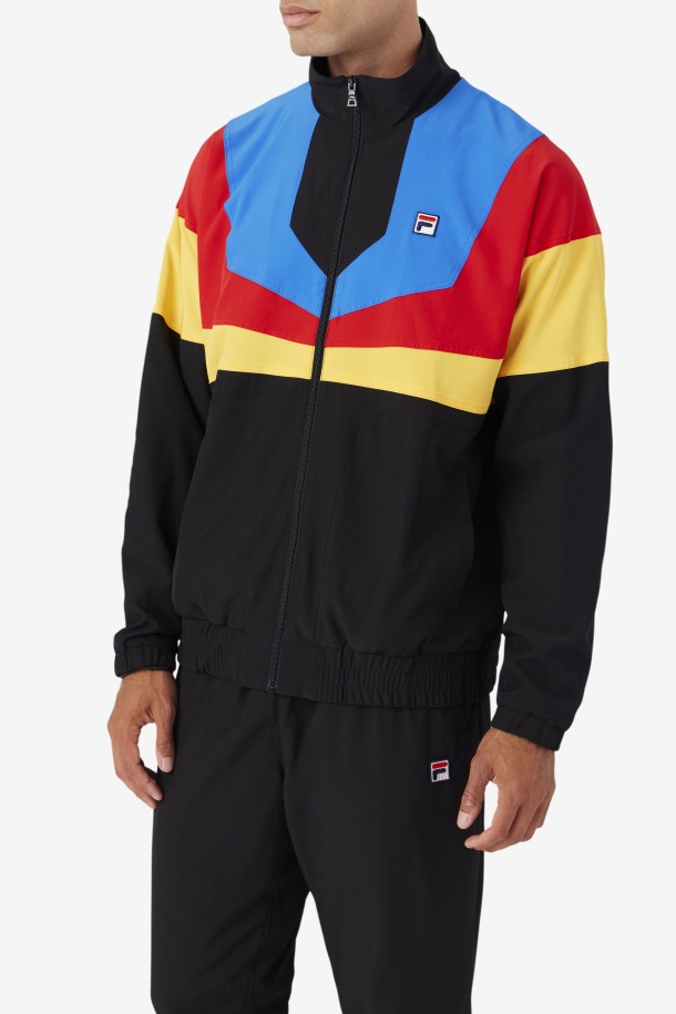 Amar Chaqueta De Chándal Fila Outlets Negro/dorado/rojo/azul/blanco