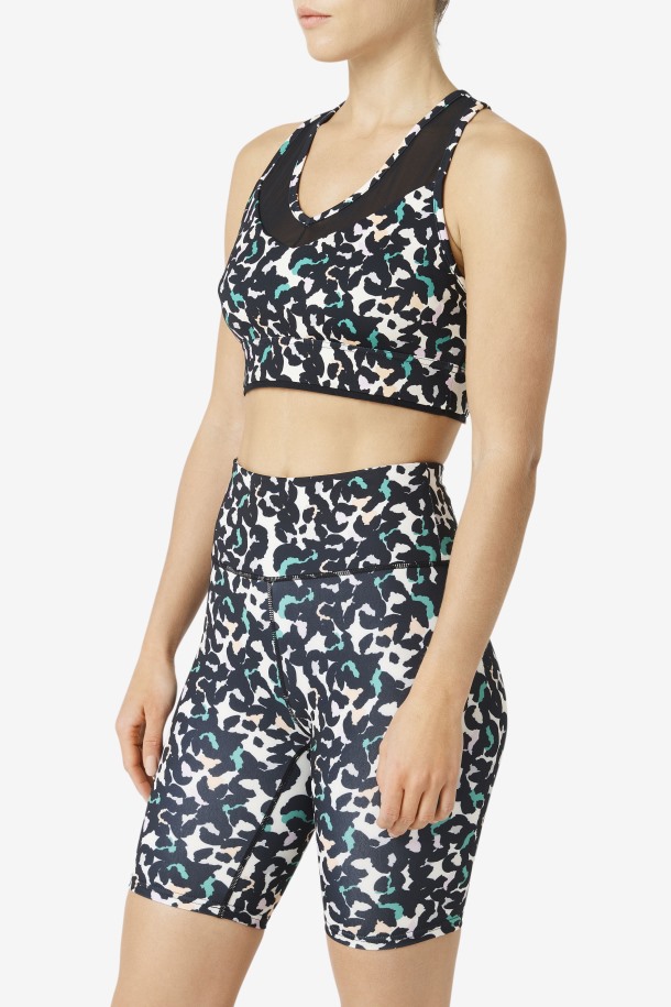 Uplift Racerback Bra Top Fila Outlets Negro Animal