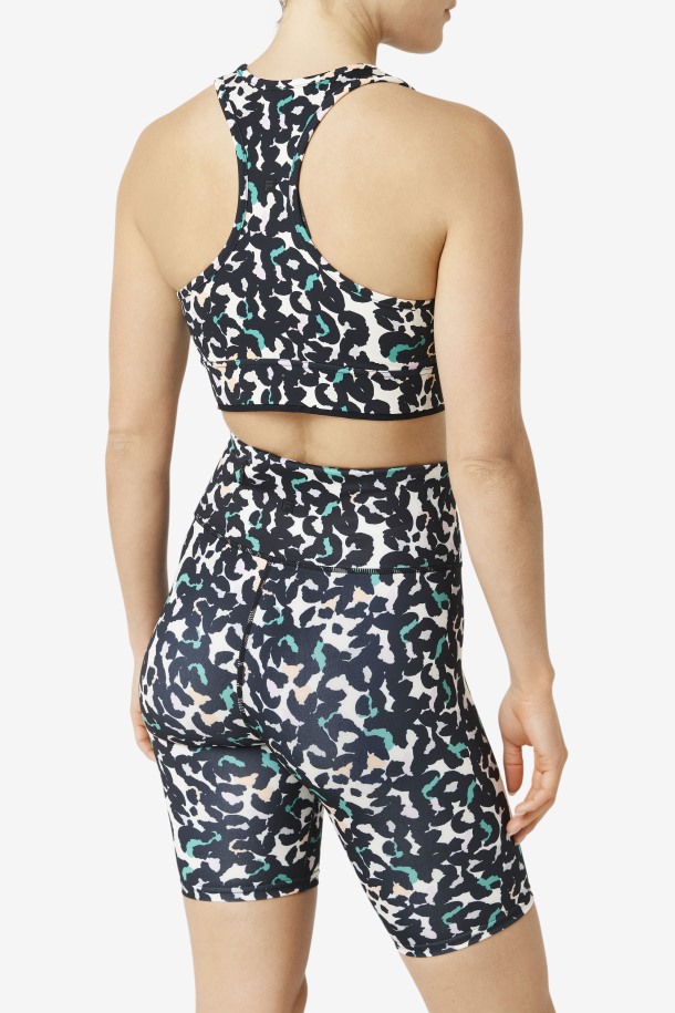 Uplift Racerback Bra Top Fila Outlets Negro Animal