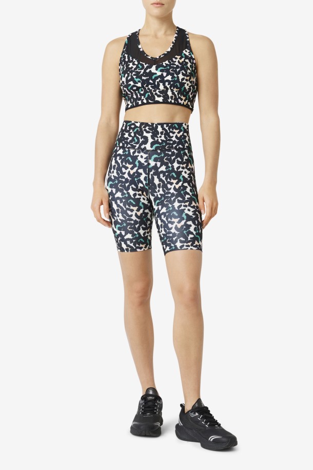 Uplift Racerback Bra Top Fila Outlets Negro Animal