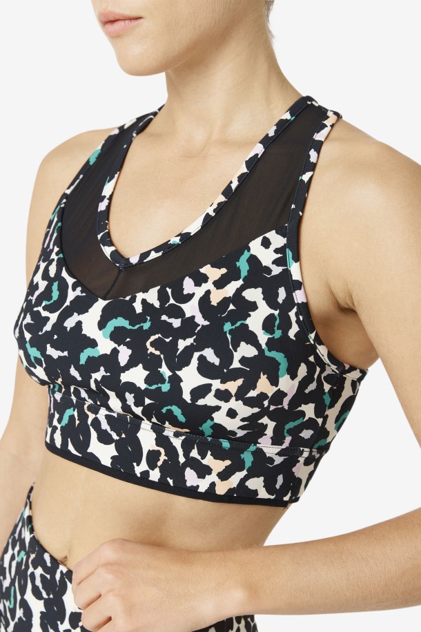 Uplift Racerback Bra Top Fila Outlets Negro Animal