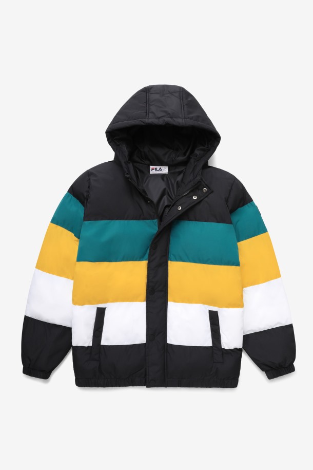 Negro/harbour Blue/gold Fila Outlets Giovanni Puffa Jacket
